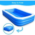 thumbnail image 5 of BN-LINK Inflatable Swimming Pool, 83’’ × 53’’ × 20’’ Large & Thickened Family Swimming Pool for Garden, Outdoor, Backyard, Suitable for Adults and Family, 5 of 7