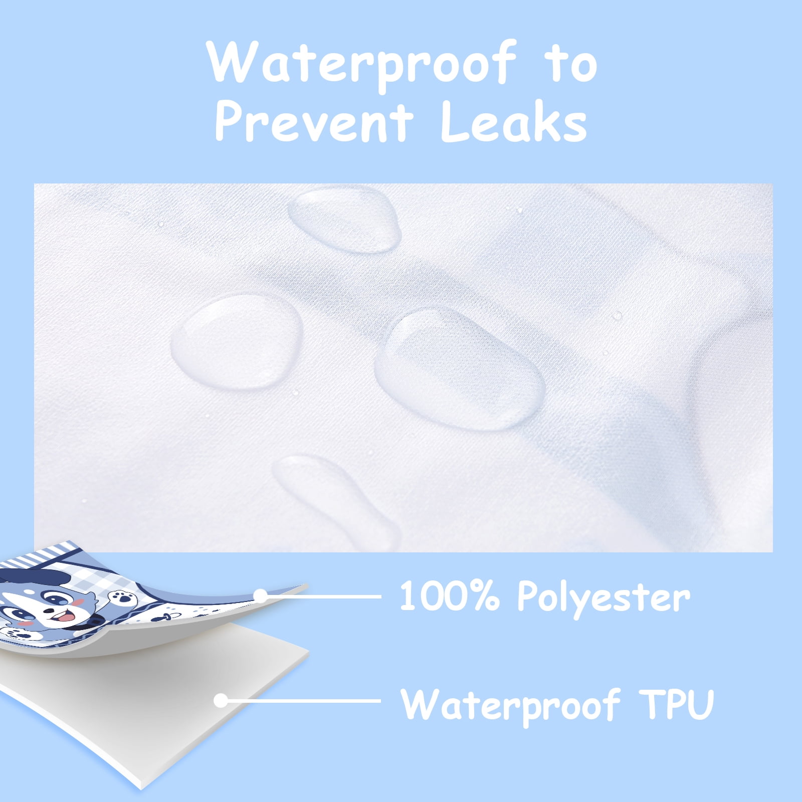 Littleforbig Washable Adjustable Reusable Waterproof Cloth Adult Diaper Wrap Cover - Little Blue S