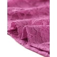 thumbnail image 5 of INSPIRE CHIC Women's Ruffle Neck Keyhole Back Sleeveless Floral Lace Peplum Top Purple S, 5 of 5