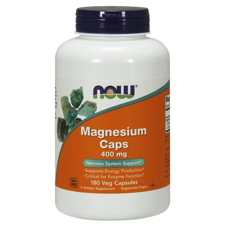 NOW Supplements, Magnesium 400 mg, 180 Capsules