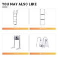 thumbnail image 6 of 3 Steps Stainless Steel Folding Boat Ladder 2+1 Steps Transom Mount, Pool More, 6 of 6
