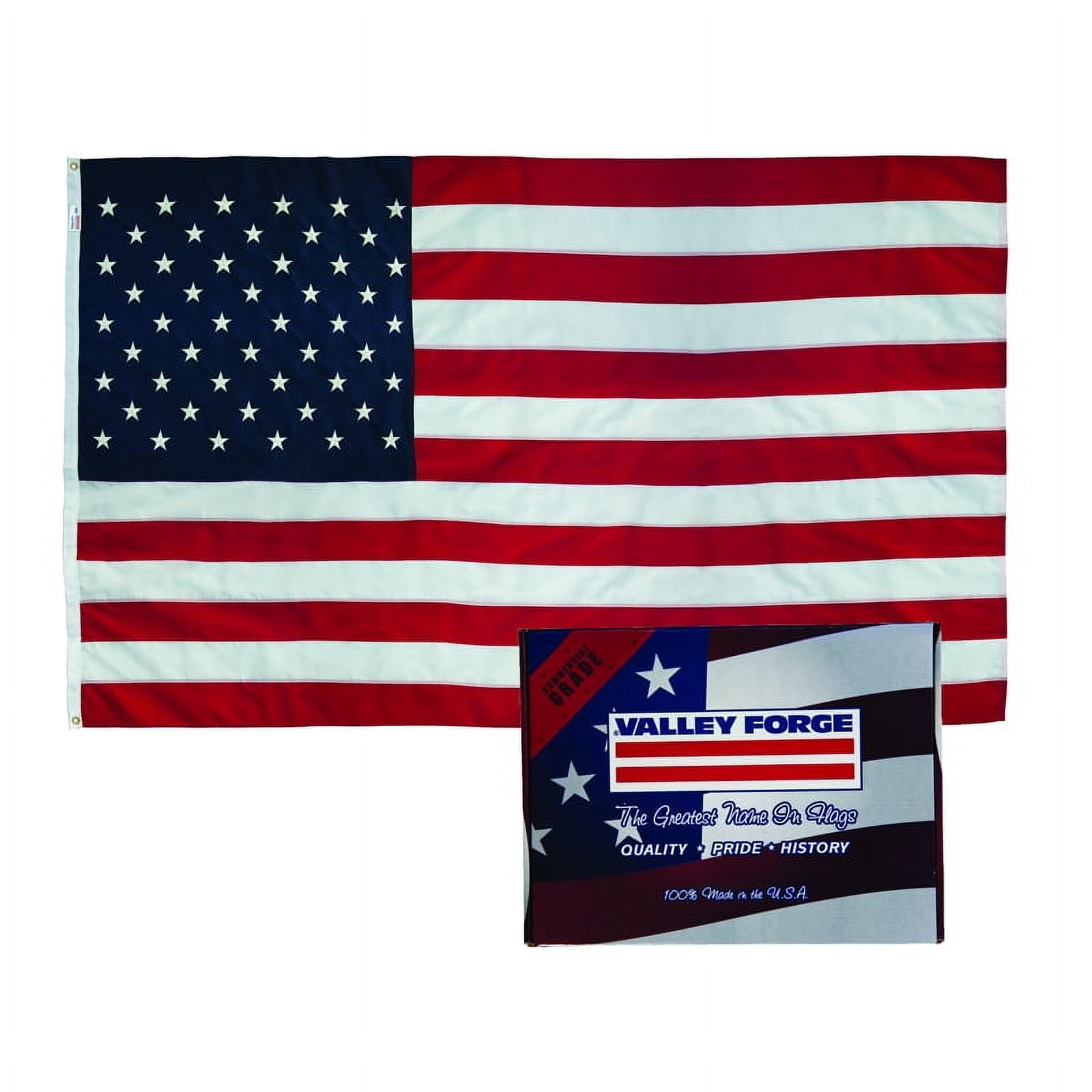 1960's Valley Forge Flag Co アメリカンフラッグ Valley Forge US4PN American Flag, 4'x6', Red,White,Blue - Walmart.com