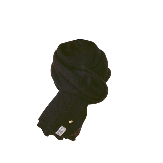 Jumpingount Bufanda de mujer Color sólido hilo tejido hombro cuello envolturas chal ropa cálida decoración moda plegable viaje Ropa, zapatos y accesorios Miscelánea Negro