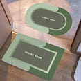 thumbnail image 4 of Tyidzon Bathroom Rugs Sets 2 Piece Non-Slip Bath Mat Super Absorbent Quick Dry Bathroom Mat in Front of The Kitchen Sink, Shower Room, Bathtub (16"x24", Green), 4 of 9