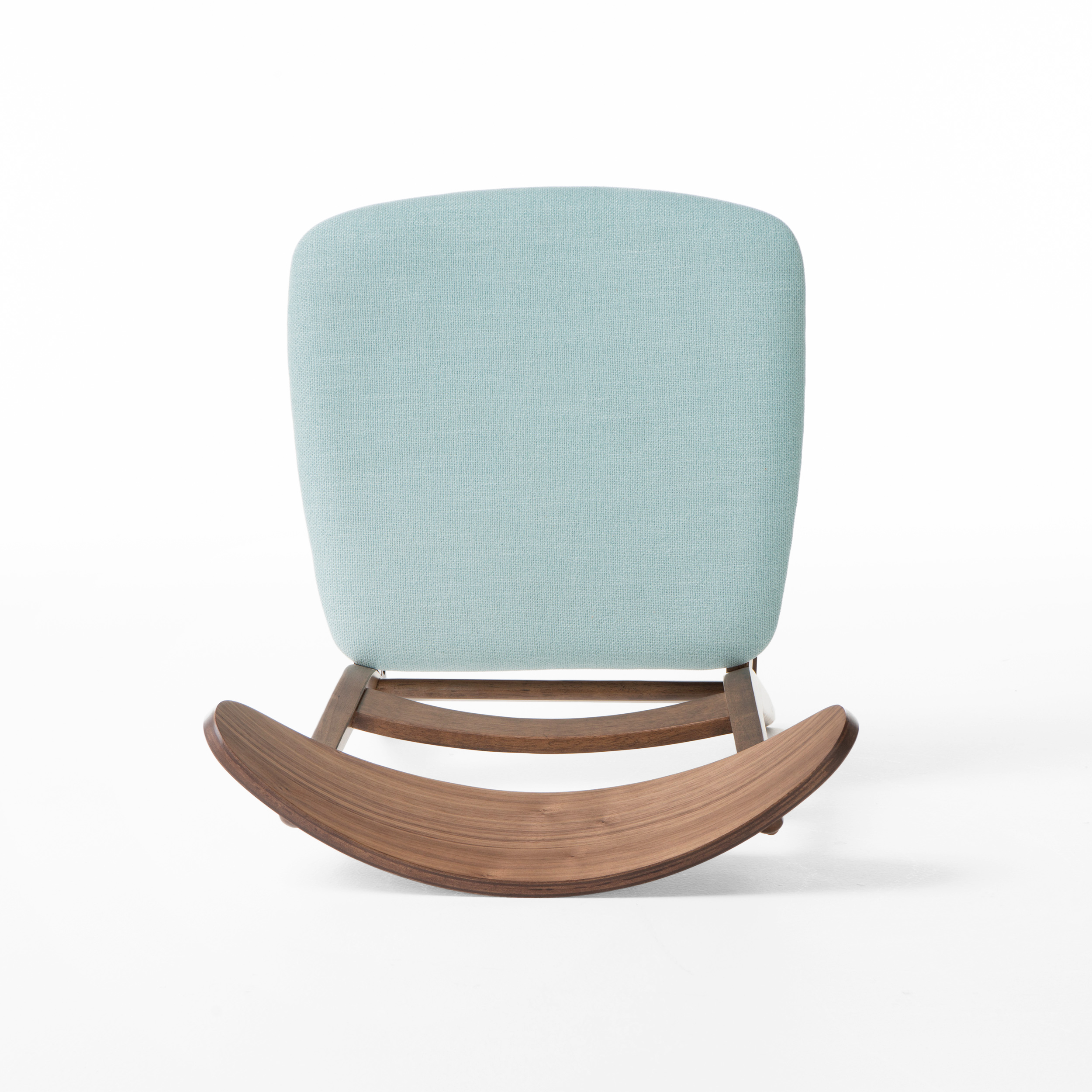 Euroco Wooden Dining Chairs Set of 2, Mid Century Modern Upholstered Kitchen Side Chairs with Curved Backrest,Dining Room Chair for Home,Mint