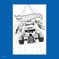 thumbnail image 5 of book 'n' app: Color & Sticker Fun - Hot Wheels - Spiralbound Book, Race Car Action Coloring Scenes, 230+ Reusable Vehicle Stickers, 3D Cover, Kids 4+, 5 of 8