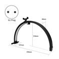 thumbnail image 4 of 22Inch Half Moon Nail Desk Lamp 20W Touch Control Half Moon Foldable Manicure Beauty Light with Phone Clip Black EU Plug, 4 of 8