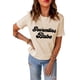 thumbnail image 4 of ABPHQTO Camiseta caqui de manga corta con cuello redondo para mujer Seventies Babe, 4 of 5