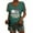 Green, variant on Short Sleeve Shirts for Women Baseball Season Solid Color Sports Top V Neck Loose Short Sleeved Shirt T-Shirt