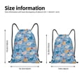 thumbnail image 5 of Yiaed Cute Chickens and Flowers Print Drawstring Bags Drawstring Backpack Bulk String Back Pack Gym Sport Bag-Small, 5 of 5