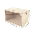 thumbnail image 4 of Miangastore Outdoor Cockatiel Nesting Box Transparent Bird Incubation Box Wooden Parakeet Nesting House, 4 of 8