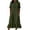 *Army Green, variant on ClodeEU Women's Linen Blend V Neck Half Sleeve Dress with Ruffle Hem,Solid Color Casual Midi Dress with Pockets Army Green,Women's Plus L