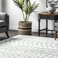 thumbnail image 4 of nuLOOM Moroccan Blythe White and Black 5' x 7' 5" Transitional Area Rug, 4 of 9