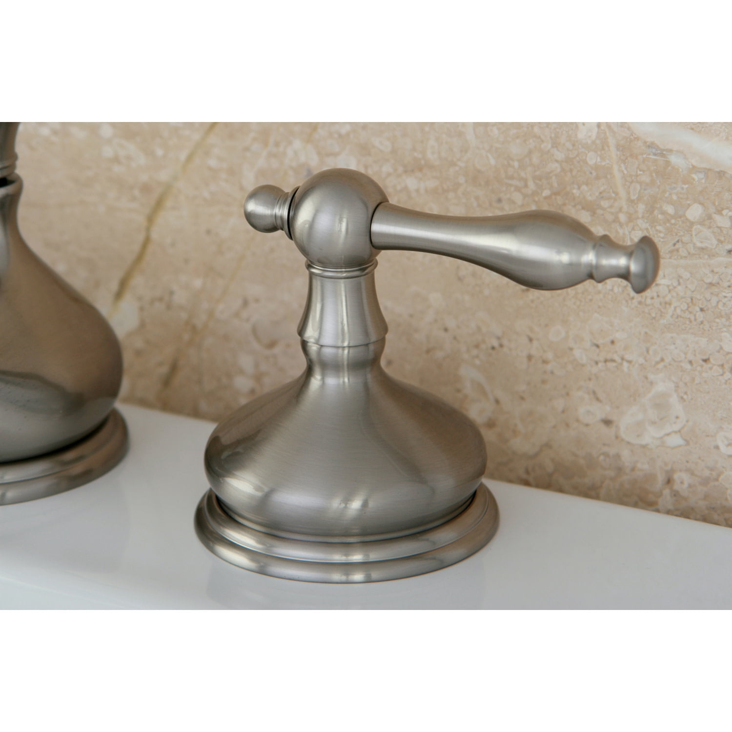 Kingston Brass KS1168NL 8 in. Widespread Bathroom Faucet, Brushed Nickel