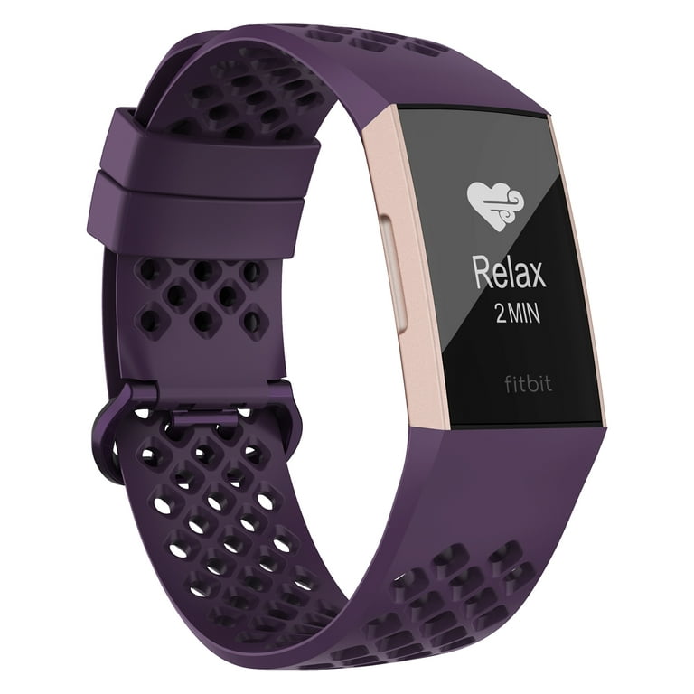 at fortsætte tigger forstyrrelse Adepoy Compatible with Fitbit Charge 4 Bands/Fitbit Charge 3 Bands for  Women Men, Breathable with Air Holes Replacement Wristbands for Fitbit  Charge 3 SE Purple Large Size for 6.3" -8.3" wrist - Walmart.com