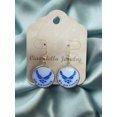 thumbnail image 3 of Air Force Silver or Gold Earrings: Seal, Roundel, Wings, Thunderbird | Made in the USA | Officially Licensed, 3 of 11