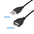 thumbnail image 2 of Unique Bargains Câble USB avec Interrupteur ON/Off USB Mâle vers Femelle Rallonge 1M Noir 2 Pcs, 2 of 5