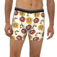 thumbnail image 2 of Picia Sunflowers And Skull Pattern Men's Athletic Long Leg Briefs , Performance Stretch Underwear，Moisture-Wicking, 2 of 7