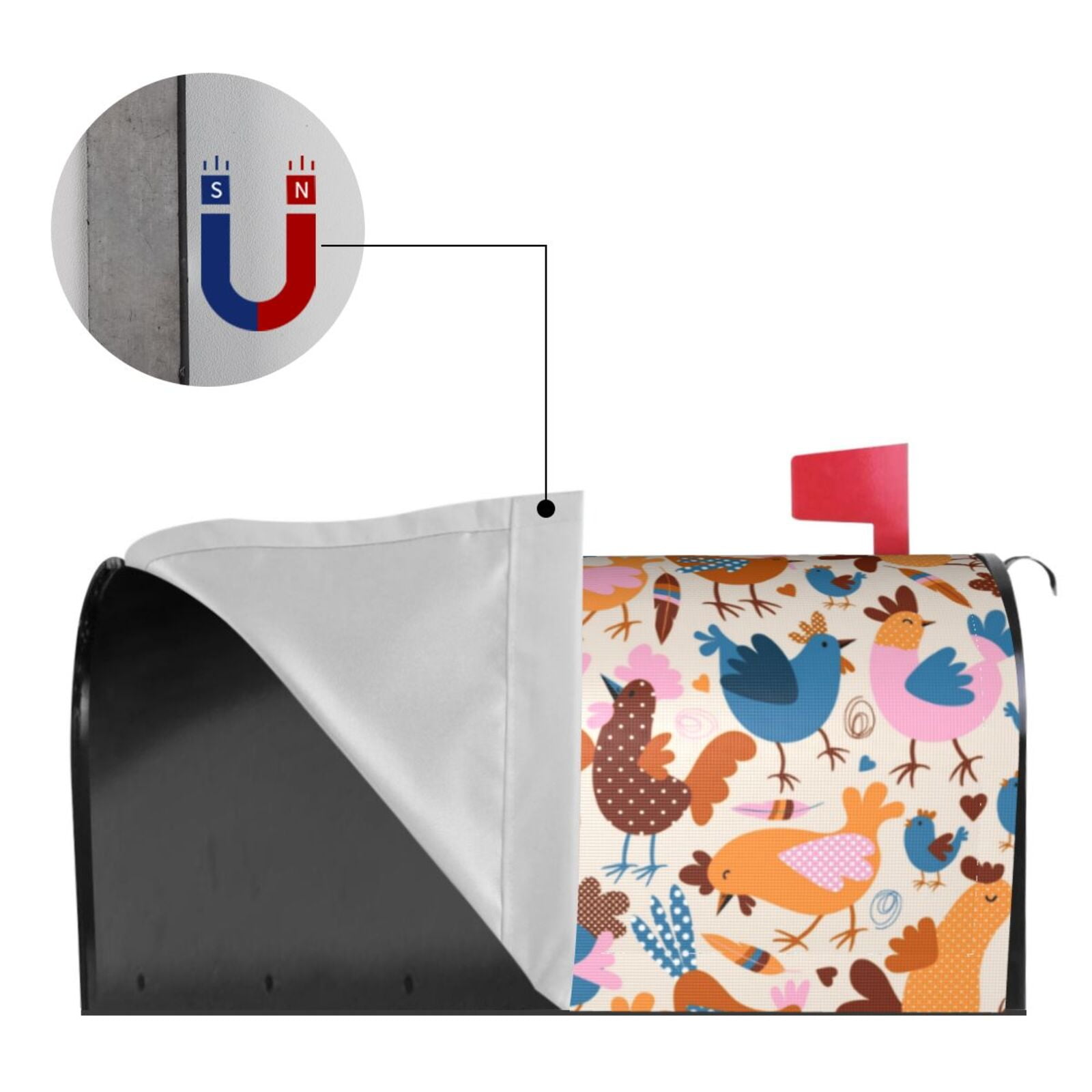 Kdxio Magnetic Mailbox Cover 21x18 in Mailbox Cover Outdoor Decoration Holiday Mailbox Covers for Home Garden Yard-21x18 in