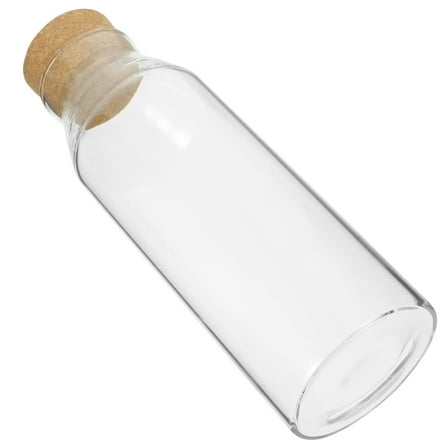 Worgeous Glass Jar with Cork Lid for Storage Use Transparent and 7 Pieces