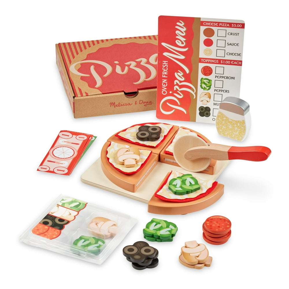 Melissa & Doug Wooden and Felt Pizza Play Set (41 Pieces)