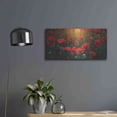 thumbnail image 4 of Luxe Metal Art 'Wood Series: Field of Poppies', Metal Wall Art, 24"x12", 4 of 10