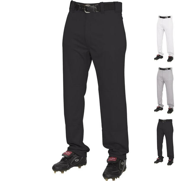 Pantalones de béisbol Rawlings BP31SR, corte semirrelajado, negro, XXL