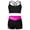 B Hot Pink, variant on Kids Girls Dance Crop Top with Booty Shorts Tracksuit Set 2 Piece Gymnastics Yoga Swimming B Lavender 4