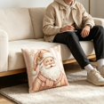 thumbnail image 4 of Vintage Pink Christmas Throw Pillow Cover, Decorative Holiday Cushion Case for Sofa Home Decor., 4 of 6