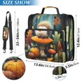 thumbnail image 3 of Haosy 3 Ring Zipper Binder with Shoulder Strap Waterproof Trapper Keeper 2 Inch D-Ring 500 Sheets Capacity, Cute Hedgehog Sitting on Mushroom, 3 of 8