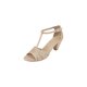 thumbnail image 1 of Sandalia De Corte Laser Color Oro Con Textura De Brillos Mundo Terra 025362, 1 of 3