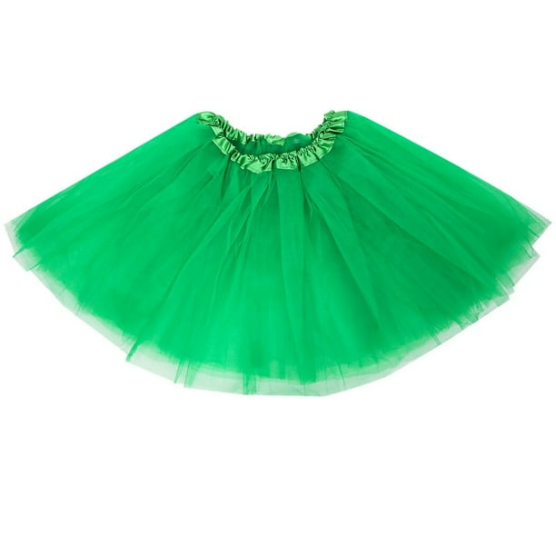 Adult Tutu Skirt Green, Women's Tulle Skirt Teens Ballet Dancer Tutu Skirts Classic Elastic 3