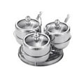 thumbnail image 2 of Tableware Set,304 Stainless Steel Seasoning Pot Suit Kitchen Visual Seasoning Box Bridge Type Seasoning Box Sugar Jar Seasoning Bottle Combination, 2 of 8