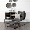 thumbnail image 3 of MercanaHornet II Black Leather Body Metal Frame Accent Chair, 3 of 13