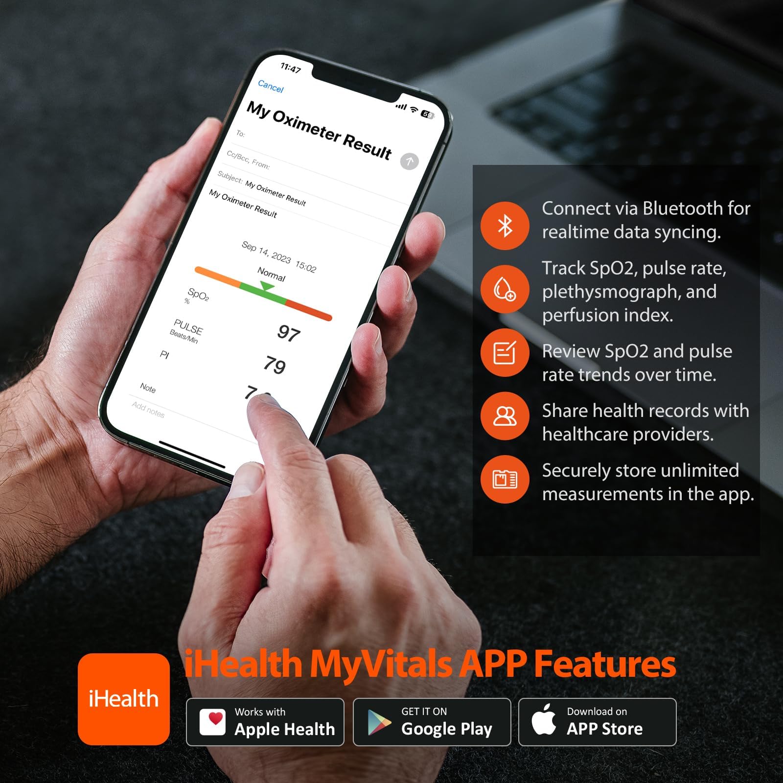 iHealth Air Pulse Oximeter Po3 photo 3
