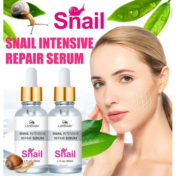 Prime Deals! Gspmoly Essence, Snail Facial Moisturizes, Firms, Fades Fine Lines and Melanin 30Ml Facial Essence