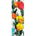 thumbnail image 2 of Grey, Jace 7x14 Gold Ornate Wood Framed with Double Matting Museum Art Print Titled - Glowing Florals, 2 of 4