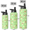 thumbnail image 6 of Frog Mushroom Gifts 32oz Water Bottles for Women Men, Cute Green Stainless Steel Leak Proof Sport & Gym Water Bottle with Flip Straw & Spout Lid (1 PC), 6 of 6
