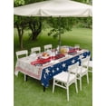 thumbnail image 5 of 52x70 Inch Outdoor Tablecloth with Umbrella Hole Zipper Rectangle Independence Day Rectangular Tablecloths Outside Waterproof 4th of July Red Truck Flag Wooden Patio Table Cover for Picnic Party, 5 of 8