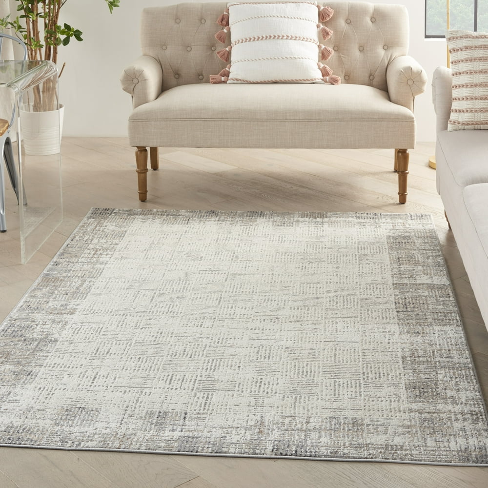 Nourison Elation Indoor only Abstract Ivory Grey Area Rug