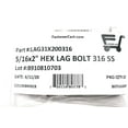 x 2 316 Stainless Steel Hex Head Lag Bolts Lag Screws Marine Grade (10