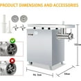 thumbnail image 7 of Luku 3000W Commercial Electric Meat Grinder, Stainless Steel Meat Mincer Max Yield 1323lbs/H, 7 of 7