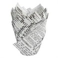 thumbnail image 2 of 50Pcs Newspaper Tulip Cupcake Liners, Muffin Tins Liners, Medium Size Heat and Oil Paper Cups, Natural Wood Pulp, Greaseproof, Waterproof, Non-Toxic - Ideal for Multiple Occasions, 2 of 5