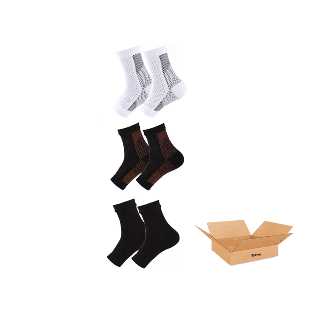 Set 3 Pares De Calcetines Bloosom Para Neuropatía Multicolor Talla S/M