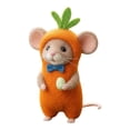 thumbnail image 1 of Mice Needle Felting Starter Kit, Felt Hanging Wool Easter Mouse Figurine, Wool Felt Mouse Craft Kit for Easter Basket Filler Spring Home Kitchen Room Window Party, 1 of 7