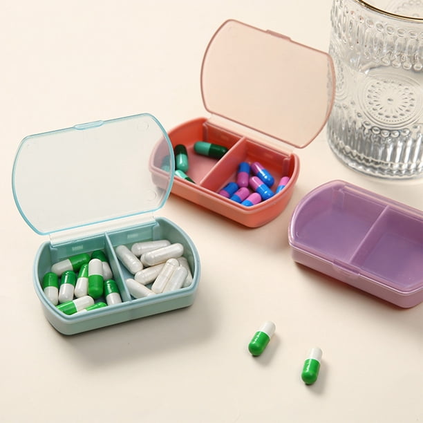 Caja organizadora portátil sellada 6 compartimentos • Estuche de almacenamiento resistente a humedad • Contenedor de bolsillo de viaje • Divisores seguros para lo esencial diario