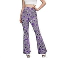 thumbnail image 1 of Women's Trousers Retro Flared Trousers Boho Flared Trousers For Carnival, 1 of 5