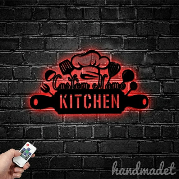 Handmadetneonsign Kitchen Metal Wall Art Light, Diner Metal Sign Wall Decor, Kitchen Home Metal Decor 57801
