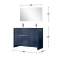 thumbnail image 4 of Lafarre 48 in W Navy Blue Double Vanity, White Quartz Top, Faucet Set & 43 in Mirror, 4 of 6