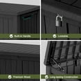 thumbnail image 5 of Decksplore 120 Gallon Outdoor Storage Box Waterproof Lockable Resin Deck Box, for Pool Accessories, Garden Tools Storage, UV-Resistant, Black, 5 of 8